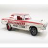 1964 330 White with Red Graphics and Stripes Limited Edition to 504 Pieces Worldwide 1/18 Diecast Model Car by Acme A1806900 view 1