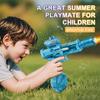 2Pcs Electric Water Gun for Adults Water Gun Electric for Kid with Muzzle Flash Spray Gun Toys Capacity Range Up to 32 FT Beach Toys for Summer Outdoor Pool - Blue Black view 3