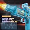 2Pcs Electric Water Gun for Adults Water Gun Electric for Kid with Muzzle Flash Spray Gun Toys Capacity Range Up to 32 FT Beach Toys for Summer Outdoor Pool - Blue Black view 4