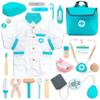 UMU Wooden Doctor Kit for Kids  Doctor & Dentist Play Set for Toddlers with Dr Coat, Stethoscope, Tooth Model & More  Dress Up & Pretend Play  Medical Toy for Boys and Girls Ages 3 4 5 6 view 1