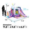 Backyard Kids Inflatable Bounce House with Slide, Bouncy Jump Castle, Indoor and Outdoor Jumping Bouncer, for Ages 3-10, Toddlers and Small Children, with Blower, 11.8' x 9.8' x 6.9', Pink Unicorn view 2