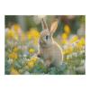 Jigsaw Puzzles for Adults 500 Piece Cute Bunny in A Field of Yellow Flowers Puzzle Birthday Party Gag Gift Home Decor view 1