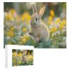 Jigsaw Puzzles for Adults 500 Piece Cute Bunny in A Field of Yellow Flowers Puzzle Birthday Party Gag Gift Home Decor view 4