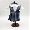 18 inch Doll Outfit-School Plaid Jumper Include Blouse and Hair Accessory/Add on Option: Sock and Shoe (Doll is not Included) (Split Jumper,Sock,Shiny Black Shoe, Plaid 82) view 2