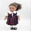 18 inch Doll Outfit-School Plaid Jumper Include Blouse and Hair Accessory/Add on Option: Sock and Shoe (Doll is not Included) (Split Jumper Only, Plaid 36) view 2