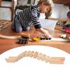 DYNWAVE Wooden Train Track Accessories Train Railway Construction Set Hand Eye Coordination Building Railway Accessories for Children, Transformable Track view 4