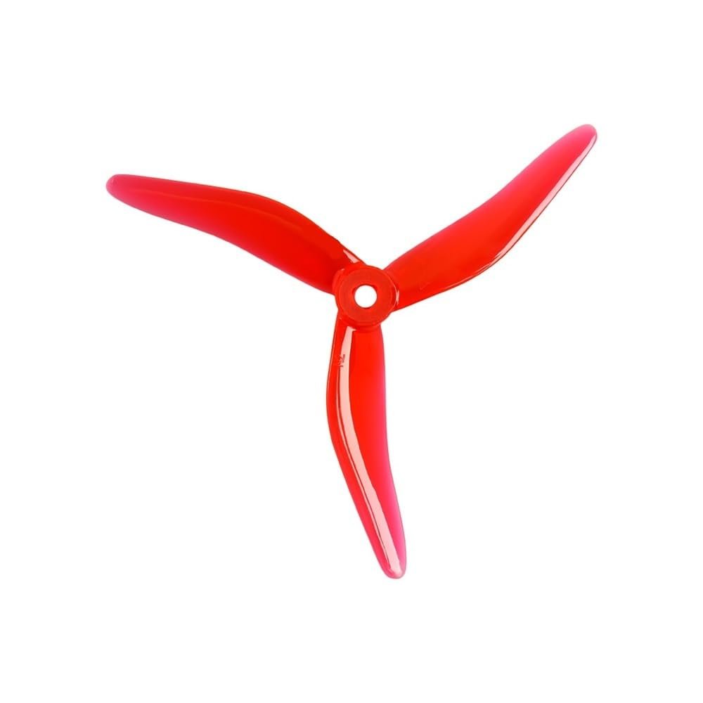 Fit for RC FPV Racing Drone Frame Kit Part Fit for Foxeer Nepal N2 5.1inch Cyclone Propeller 5mm 3-Blade Prop(4pairs Red)