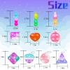 180 PCS Pop Fidget Keychain,10 Kinds Mini Fidget Toys Bulk Party Favors for Kids,Bubble Sensory Stocking Stuffers Push Pops Bulk Toys Its Small Prizes for Kids Classroom Birthday Bubble Poppers view 2