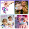 180 PCS Pop Fidget Keychain,10 Kinds Mini Fidget Toys Bulk Party Favors for Kids,Bubble Sensory Stocking Stuffers Push Pops Bulk Toys Its Small Prizes for Kids Classroom Birthday Bubble Poppers view 4