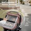 Blissful Diary Baby Car Seat Cover, Extra Large Mesh Window, Breathable Muslin Cotton, Infant Windproof Canopy-Dusty Pink view 3