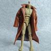 1/12 Scale Clothes Wired Faux Leather Windbreak Coat for 1:12 6inch Action Figure Doll (Brown) view 4