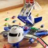 Airplane Toy Race Track Kids Toys, Foldable 4 Layer Toddler Car Track Playset, Toy Plane Transport Car Carrier & 6 Race Cars, Toddlers Toys Birthday Xmas Gifts for Age 3 4 5 6+ Years Old Boys Girls view 2