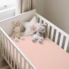 100% Organic Cotton Muslin Baby Fitted Crib Sheets 2 Pack 52x28 Inches Cream&Muted Pink, Ultra Breathable and Soft Sheet Fits Standard Crib Mattress Sheet Neutral Toddler Bedding for Baby Boys Girls view 3