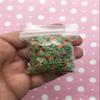Small Red and Green Christmas Gift Polymer Clay Sprinkles, Fake Fimo Slice Mix for Crafts, Decoden and Funfetti Jimmies - Non Edible (15 gram bag) view 4