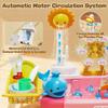 CUTE STONE Play Kitchen Sink with Running Water, Toddler Play Sink for Kids, Toy Sink with Electric Faucet, Fishing Game, Pretend Dishwasher, Water Table Toys & Kitchen Accessories for Girls view 3