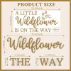 A Little Wildflower is on the Way Decal for Backdrop - Floral Baby Shower Decorations, Flower Themed Balloon Arch Backdrop Decorations view 2
