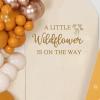 A Little Wildflower is on the Way Decal for Backdrop - Floral Baby Shower Decorations, Flower Themed Balloon Arch Backdrop Decorations view 4