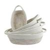 5-Piece Woven Rope Storage Basket Set - Sturdy Cotton Organizer Bins for Shelves, Pantry, Bathroom, Nursery & Bedroom Decor (MUTIL) view 1