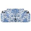 Bulletgxll Blue and White Floral Baby Stroller Organizer Universal Stroller Caddy Accessories Bag with Cup Holder and Detachable Shoulder Strap view 1