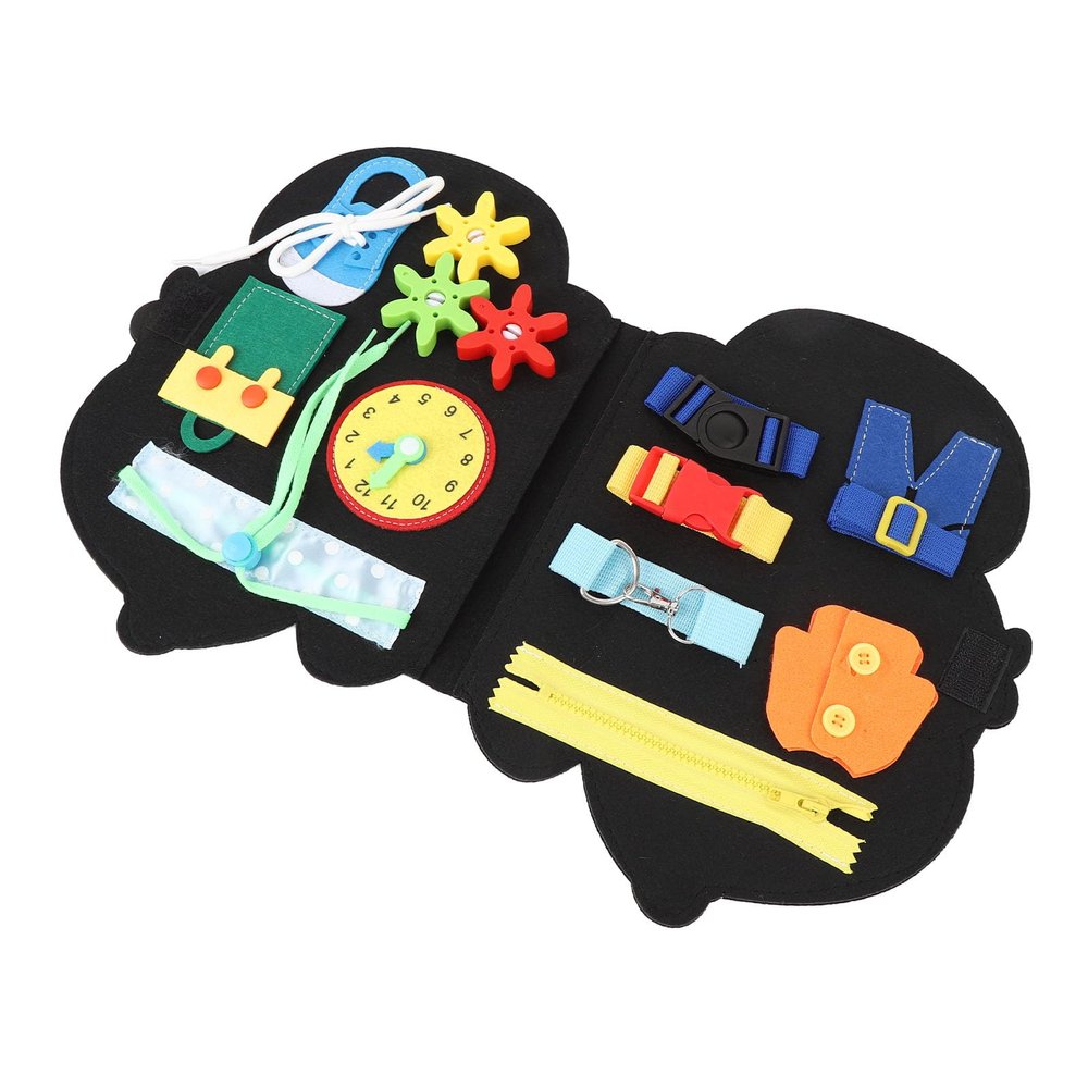 Sensory Foldable Felt Learning Board Portable Educational Tool for Kids Travel
