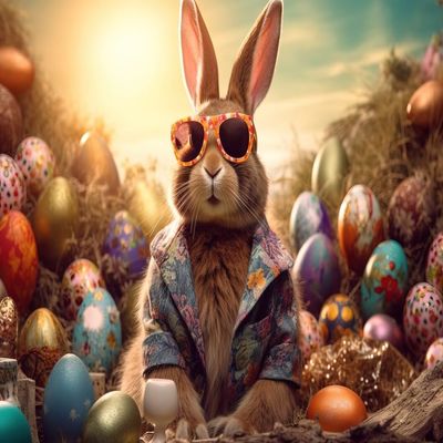 Wooden Puzzles for Adult 1000 Piece Jigsaw Puzzle Easter Celebration with Dreamy Bunny Learning Intellectual Educational Kid Toys Challenging Puzzle Creative DIY Game School Supplies Props