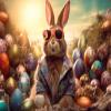 Wooden Puzzles for Adult 1000 Piece Jigsaw Puzzle Easter Celebration with Dreamy Bunny Learning Intellectual Educational Kid Toys Challenging Puzzle Creative DIY Game School Supplies Props view 1