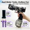 2025 Electric Water Guns 2-Pack with LED Light-Up Muzzle  Automatic Squirt Guns, 500CC Tanks, 28FT Range, 4 Rechargeable Batteries, Waterproof, Perfect for Nighttime Pool Parties & Outdoor Fun view 3