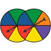 2PCS Game Spinner-Wheel for Classroom, Game Wheel-Spinner for Prize & Rainbow Color Spinners Dry Erase Probability Turn-Spinner Dry Erase for Math/Classroom/Manipulatives view 1