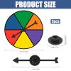2PCS Game Spinner-Wheel for Classroom, Game Wheel-Spinner for Prize & Rainbow Color Spinners Dry Erase Probability Turn-Spinner Dry Erase for Math/Classroom/Manipulatives view 2
