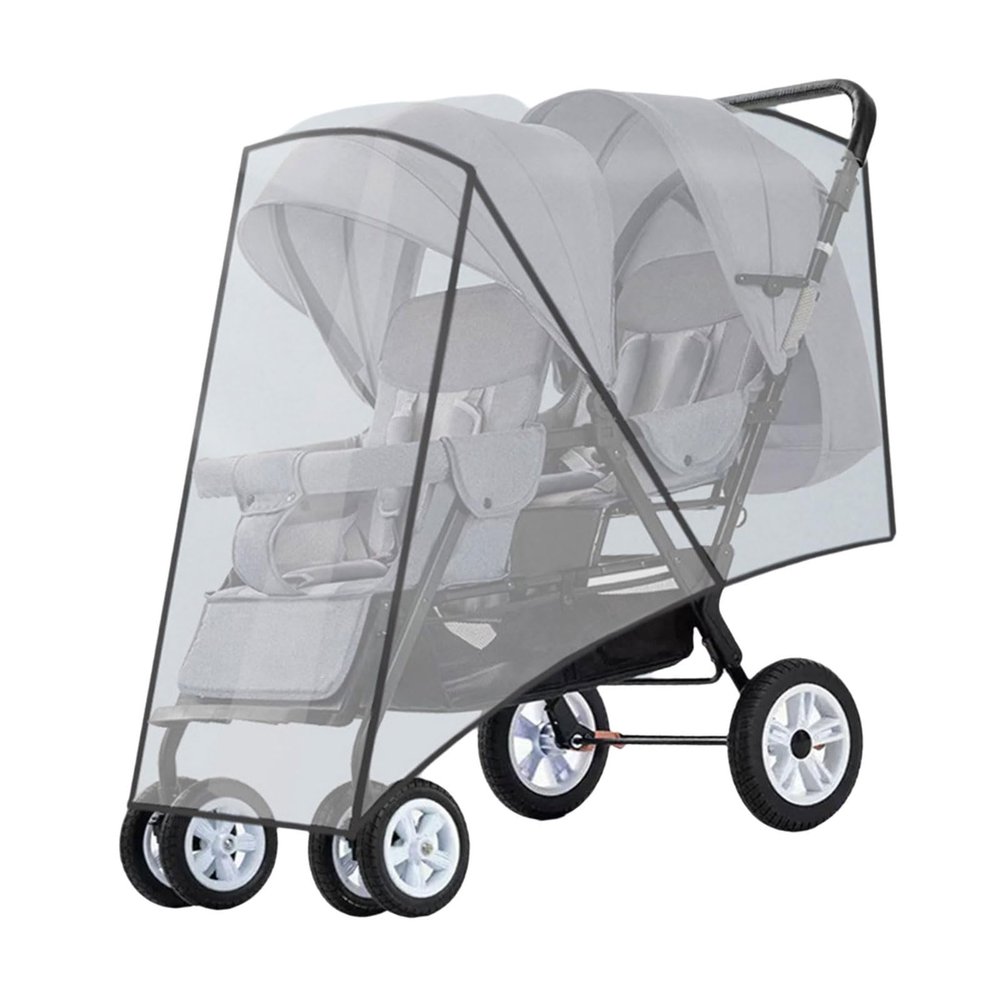 1Pc Double Strollers Rain Sleeve Windproof Protective Case for Twin Baby Prams Left Right/Front Rear