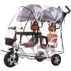 1Pc Double Strollers Rain Sleeve Windproof Protective Case for Twin Baby Prams Left Right/Front Rear view 4