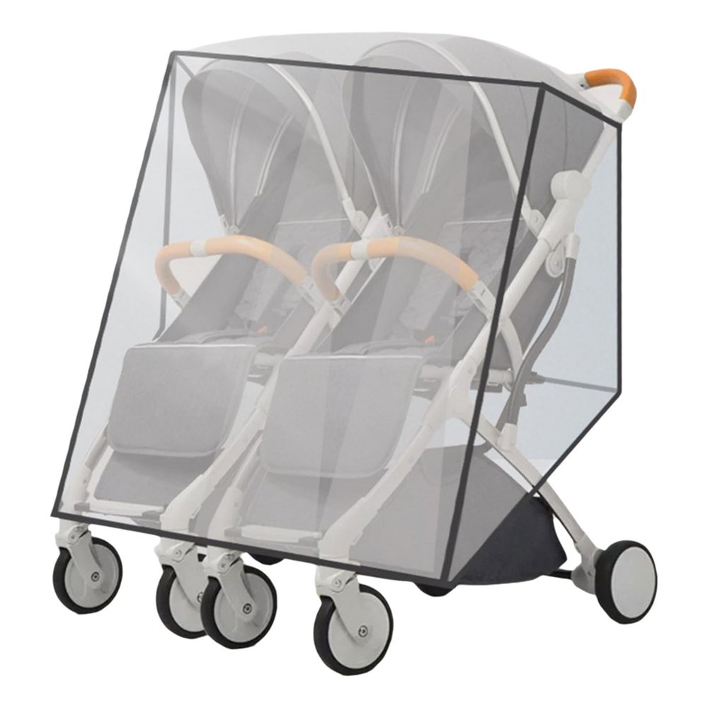 1Pc Double Strollers Rain Sleeve Windproof Protective Case for Twin Baby Prams Left Right/Front Rear