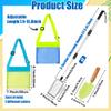 ARefugen Beach Sand Sifter Set  2 Retractable Sand Screens, Metal Shovel & 2 Seashell Mesh Bags, Adjustable Handle Scoop Tool for Beachcombing Collecting Shells Shark Teeth Treasure Hunting view 2