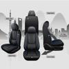 2 Front Car Seat Covers for Chevrolet HHR 2006-2011 Waterproof Seat Covers with Lumbar Support Nappa Leather Anti-Slip Car Seat Cover for Chevrolet HHRBlack&Blue-Deluxe view 3