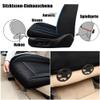 2 Front Car Seat Covers for Chevrolet HHR 2006-2011 Waterproof Seat Covers with Lumbar Support Nappa Leather Anti-Slip Car Seat Cover for Chevrolet HHRBlack&Blue-Deluxe view 4