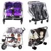 1Pc Double Strollers Rain Sleeve Windproof Protective Case for Twin Baby Prams Left Right/Front Rear view 2