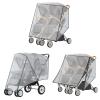 1Pc Double Strollers Rain Sleeve Windproof Protective Case for Twin Baby Prams Left Right/Front Rear view 3