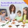 12 Dinosaur Figurines for Kids, Plastic Animal Toys Tiny Portable Dinosaur Figures Playset Montessori Toy Educational Game for Homeschool Preschool Toddler Kids view 4