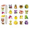 UVUXO 600 Pcs Funny Animals Stickers for Kids- 1.5 Inch Round Sticker Roll 16 Tyles Cute Animals Kindergarten Stickers Teacher Sticker for Kids Birthday Party School Reward Giveaways view 1