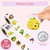 UVUXO 600 Pcs Funny Animals Stickers for Kids- 1.5 Inch Round Sticker Roll 16 Tyles Cute Animals Kindergarten Stickers Teacher Sticker for Kids Birthday Party School Reward Giveaways view 2