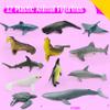12 Marine Animal Figurines for Kids, Plastic Animal Toys Tiny Portable Sea Creature Figures Playset Montessori Toy Educational Game for Homeschool Preschool Toddler Kids view 2