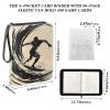 baseball cards binder card holder case with double sided removable sleeves for game, baseball cards collection Surfing Pattern view 3
