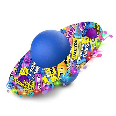 Anby Colorful LED Light Up Pogo Ball with Music - Fun Balance Trick Bounce Board Jumping Ball Toy for Kids, Perfect for Outdoor & Indoor Play, Gift for Boys and Girls Up to 200 lbs Easter