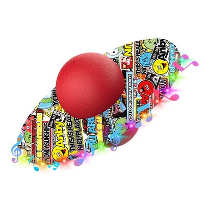 Anby Colorful LED Light Up Pogo Ball with Music - Fun Balance Trick Bounce Board Jumping Ball Toy for Kids, Perfect for Outdoor & Indoor Play, Gift for Boys and Girls Up to 200 lbs Easter (red)