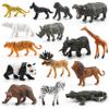 15 Wild Animal Figurines for Kids, Plastic Safari Animal Toys Tiny Portable Jungle Creature Figures Playset Montessori Toys Educational Game for Homeschool Preschool Toddler Kids view 1