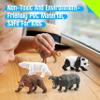 15 Wild Animal Figurines for Kids, Plastic Safari Animal Toys Tiny Portable Jungle Creature Figures Playset Montessori Toys Educational Game for Homeschool Preschool Toddler Kids view 3