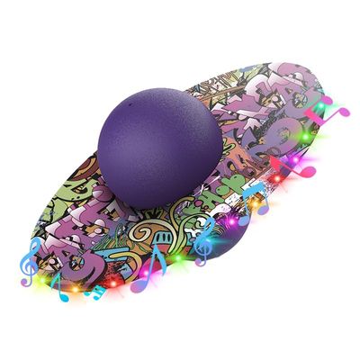 Anby Colorful LED Light Up Pogo Ball with Music - Fun Balance Trick Bounce Board Jumping Ball Toy for Kids, Perfect for Outdoor & Indoor Play, Gift for Boys and Girls Up to 200 lbs Easter (Purple)