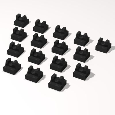 Plwooyur 120 Piece Classic Building Black Clip Tiles Bulk, Tiles Special 1x1 with Clip and Straight Tips Compatible with Major Brands Parts and Pieces