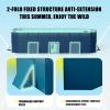 CHSUFBTY Large Foldable Swimming Pool - Collapsible Family-Sized Portable Pool for Kids Adults w/Double Drain, Thickened PVC (Multiple Sizes 1-8 People)(Tianzhu Blue,72.8 * 53.3 * 20.8in) view 3