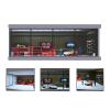 1/43 Scale Diorama Car Garage Model, Fits for 1/43 Die-Cast Model Car LED Lighting Car Showroom Model, City Parking Lot Display Model,Model Car Storage Display Scene Model with Dust Door(B) view 1